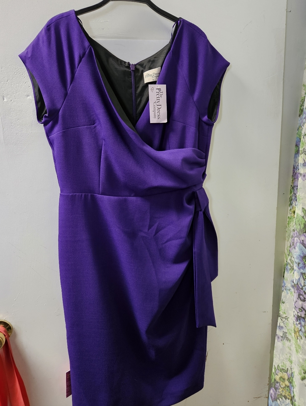 Pretty Dress COMPANY Purple Wrap Sheath Midi Dress